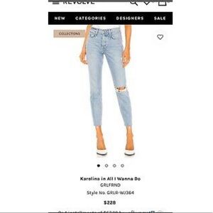 GRLFRND Karolina jeans size 26, new w/o tags